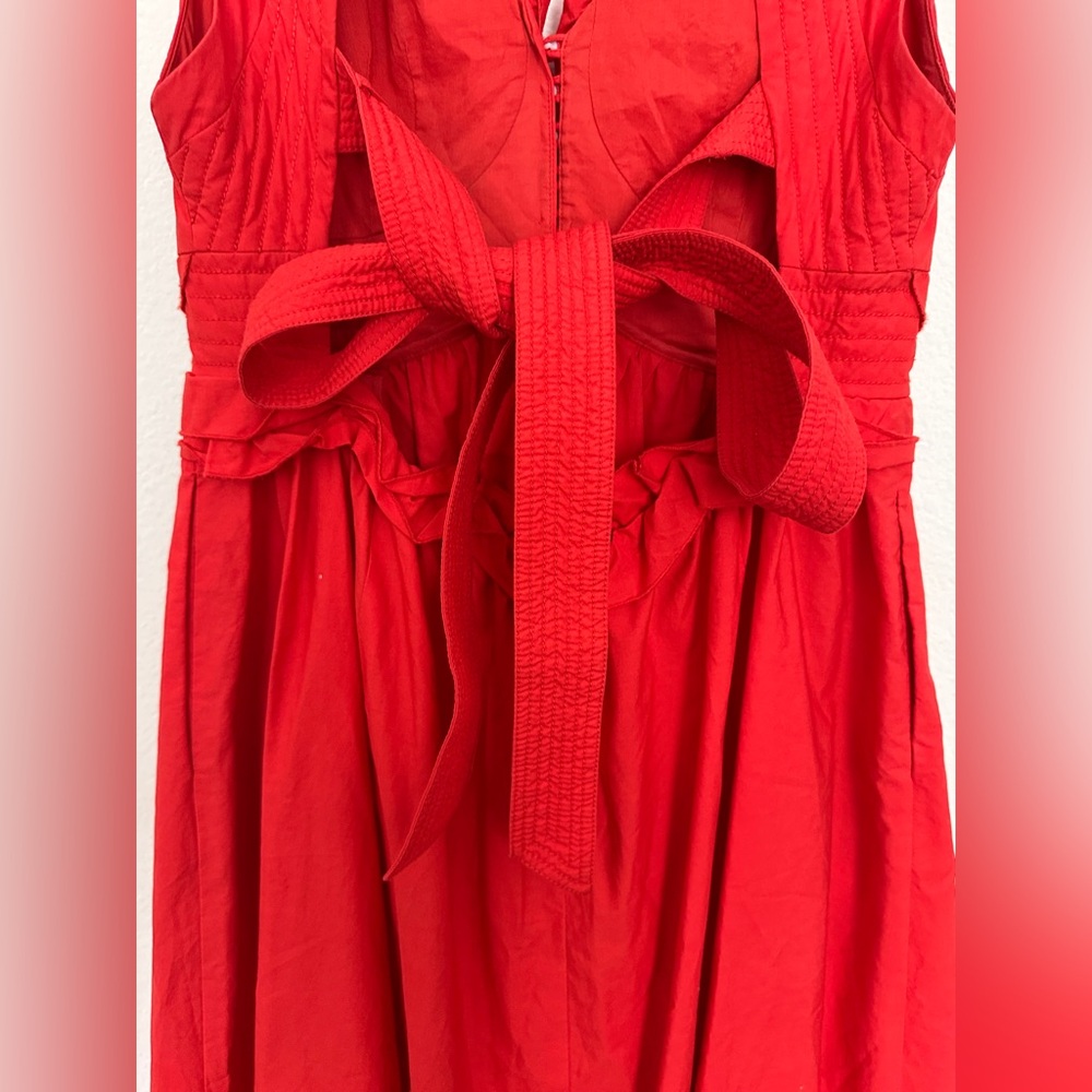 Self-Portrait Broderie Embroidered Lace Red Midi‎ Dress size 6 - Picture 16 of 16